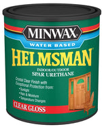 MINWAX Minwax Helmsman 630500444 Spar Varnish, Gloss, Crystal Clear, Liquid, 1 qt, Can PAINT MINWAX