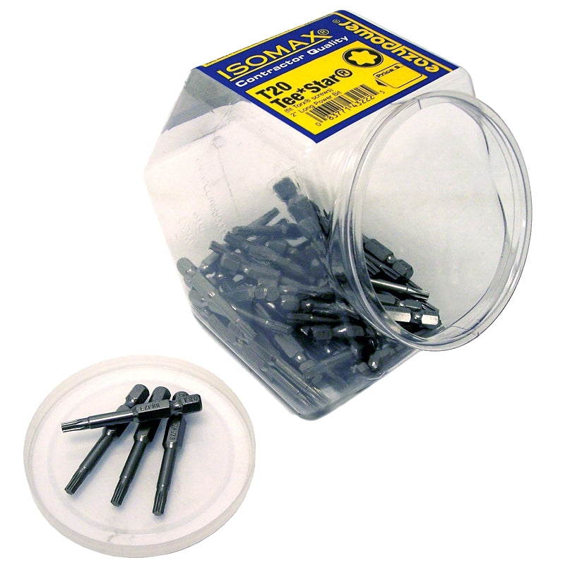 EAZYPOWER Eazypower 002225 Insert Bit, T20 Drive, Torx Drive, 1/4 in Shank, Hex Shank, 2 in L