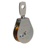 CAMPBELL CHAIN Campbell T7550301 Pulley, Single Sheave, 3/8 in Rope, 420 lb Working Load, 1-1/2 in Sheave, Zinc