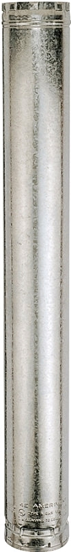 AMERICAN METAL AmeriVent 5E5 Type B Gas Vent Pipe, 5 in OD, 5 ft L, Aluminum/Galvanized Steel