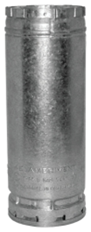 AMERICAN METAL AmeriVent 6E12 Type B Gas Vent Pipe, 6 in OD, 12 in L, Galvanized Steel