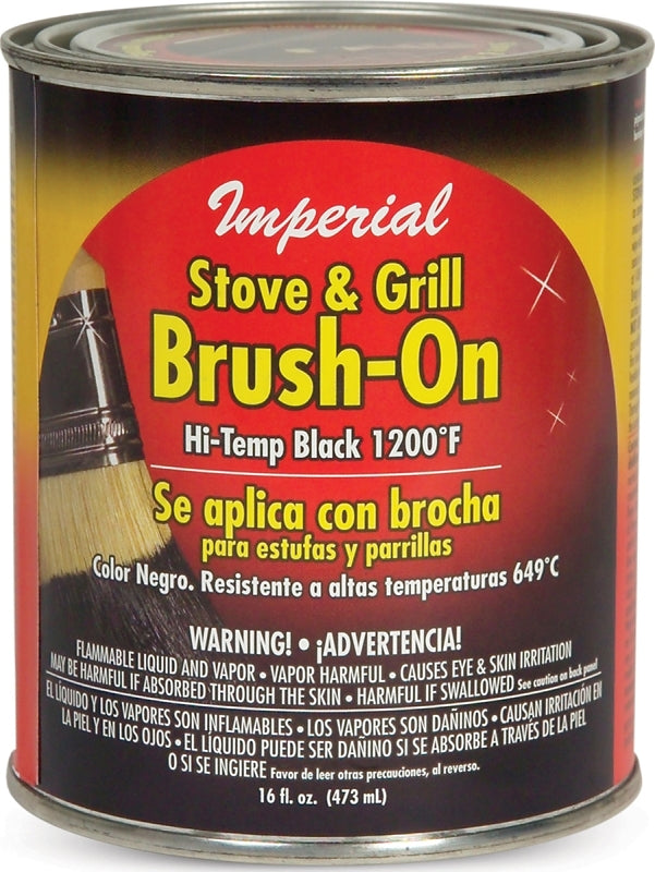 IMPERIAL Imperial CH0134 Stove and Grill Paint, Liquid, Black, Solvent, 16 fl-oz Can