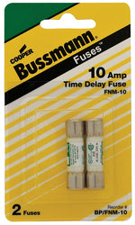 BUSSMANN Bussmann BP/FNM-10 Series Time Delay Fuse, 10 A, 250 V, 200 A, 10 kA Interrupt, Melamine Body, Clip, Holder Terminal ELECTRICAL BUSSMANN
