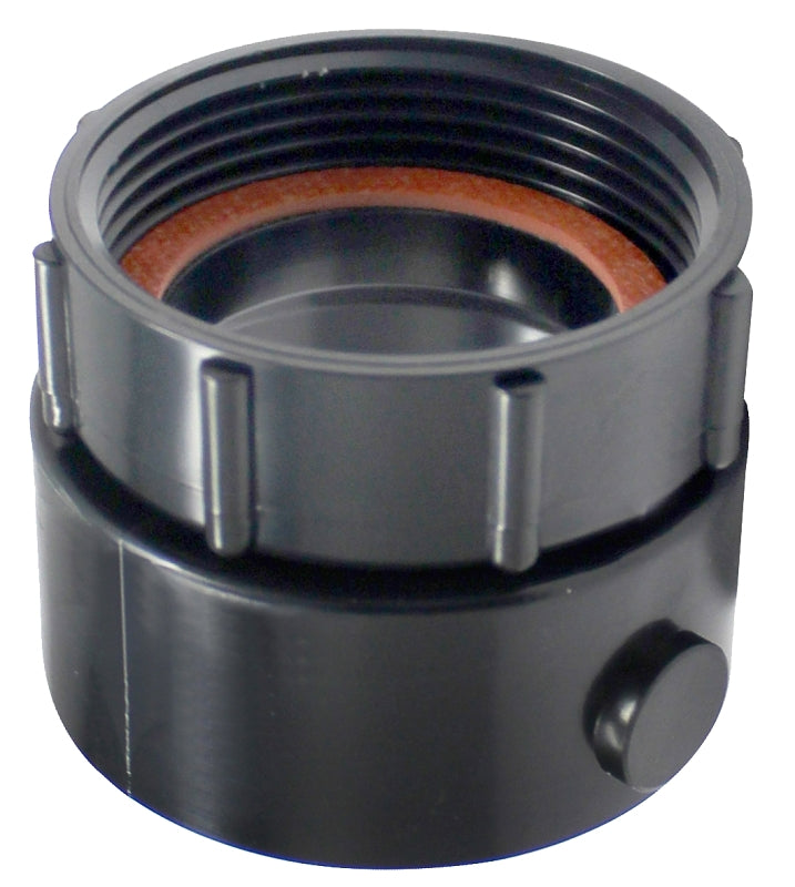 IPEX USA LLC-CANPLAS Canplas 103217BC Swivel Tray Plug Pipe Adapter, 1-1/2 in, Hub x FNPT, ABS, Black, SCH 40 Schedule LAWN & GARDEN IPEX USA LLC-CANPLAS