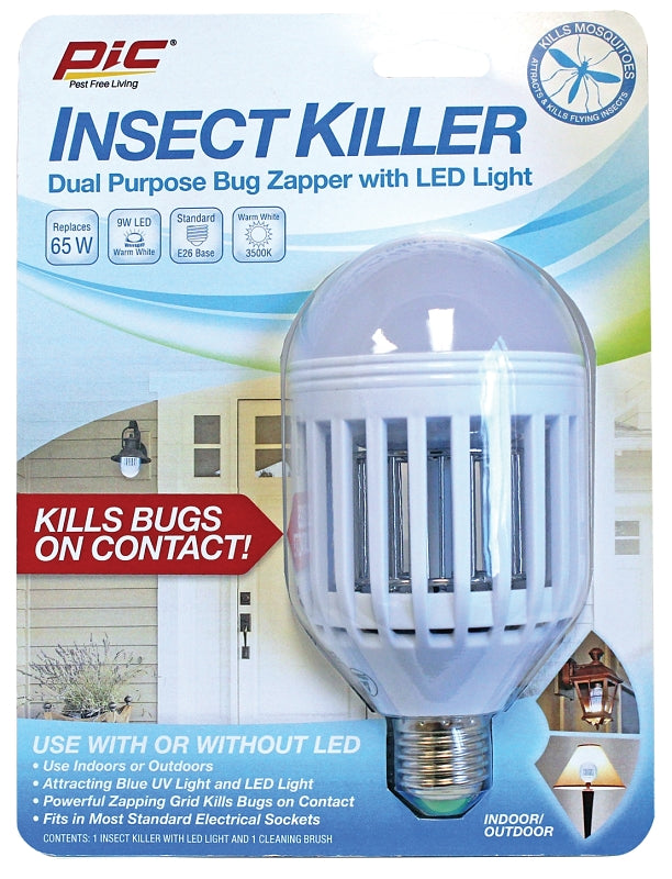 PIC PIC IKC Insect Killer Bulb, 120 V, 65 W, LED Lamp, Ivory