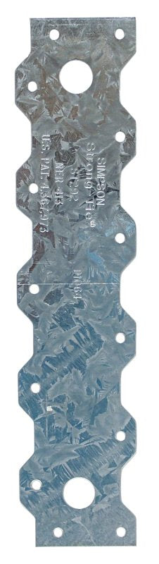 SIMPSON STRONG-TIE Simpson Strong-Tie ST Series ST292 Strap Tie, 9-5/16 in L x 2-1/16 in W Dimensions, 20 ga, Steel, Galvanized/Zinc, 1/PK