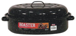 CINSA USA Granite Ware F0508-2 Roaster, 10 lb Capacity, Porcelain/Steel, Black, Dark Enamel, 15 in L, 10 in W, 6-1/4 in H