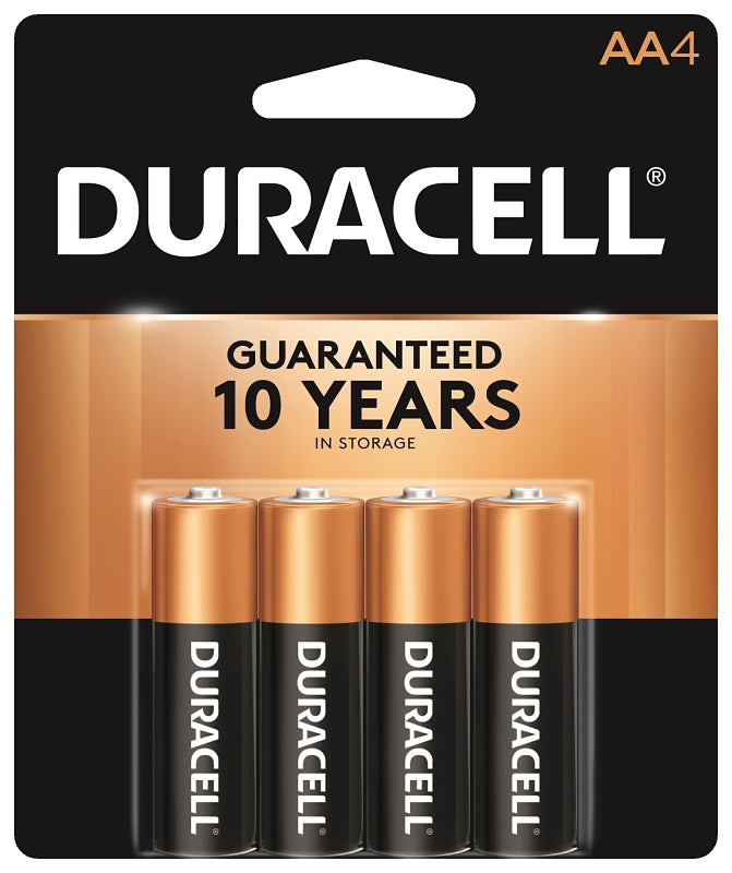 DURACELL Duracell COPPERTOP MN1500 Series MN1500B4Z Battery, 1.5 V Battery, AA Battery, Alkaline, Manganese Dioxide ELECTRICAL DURACELL