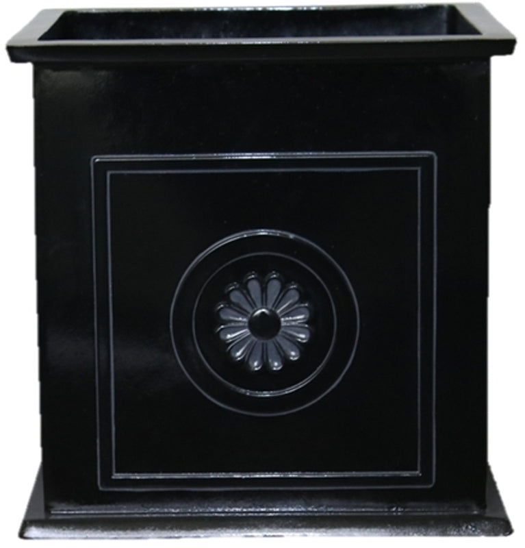 SOUTHERN PATIO Southern Patio CMX-042426 Planter, 16 in H, 16 in W, 16 in D, Square, Floral Medallions Design, Ceramic/Resin Composite LAWN & GARDEN SOUTHERN PATIO