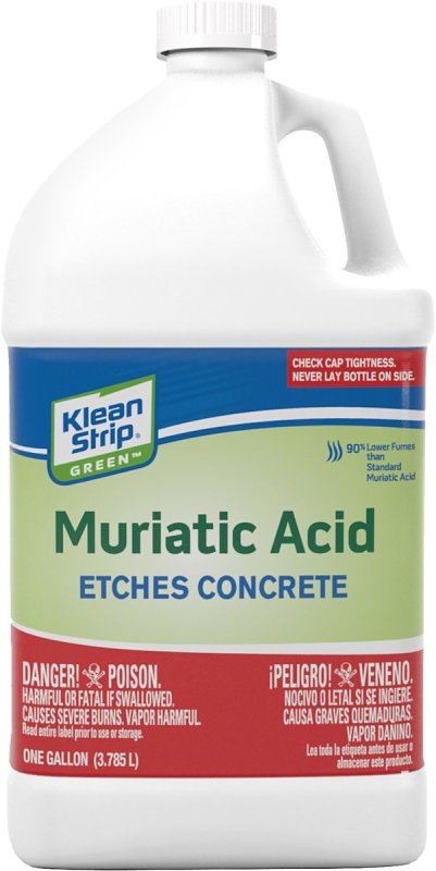KLEAN STRIP Klean Strip GKGM75006 Safer Muriatic Acid, Liquid, Slight Pungent, Pungent, 1 gal, Can