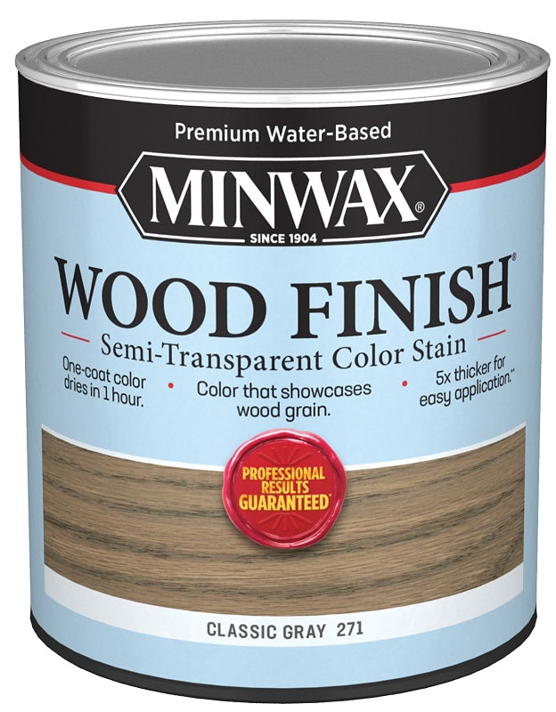 MINWAX Minwax 108200000 Wood Stain, Semi-Transparent, Classic Gray, Liquid, 32 fl-oz PAINT MINWAX