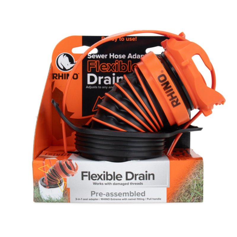 CAMCO Rhino 39319 Sewer Hose Adapter Flexible Drain, Black AUTOMOTIVE CAMCO