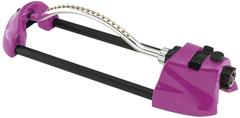 DRAMM Dramm 15006 Oscillating Sprinkler, Berry, 1110 to 3000 sq-ft, Pop-Up Nozzle Trajectory, Spray Nozzle, Brass/Zinc