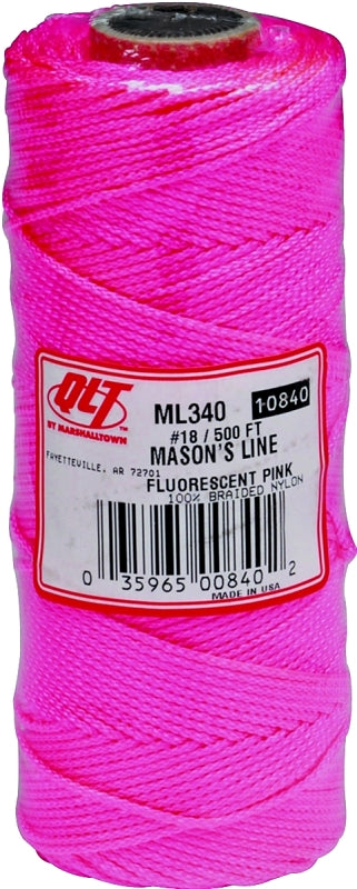 MARSHALLTOWN Marshalltown ML340 Mason Line, 500 ft L Line, Fluorescent Pink Line