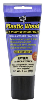 DAP DAP 7079800580 Wood Filler, Paste, Slight, Natural, 3 oz Tube PAINT DAP