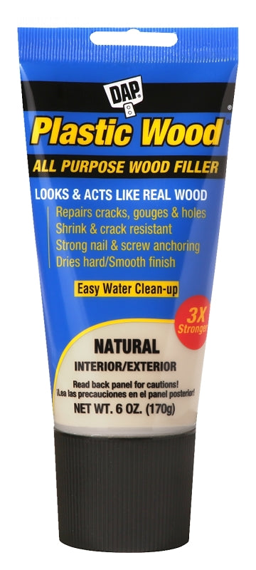 DAP DAP COLORmaxx 7079800581 Wood Filler, Paste, Slight, Natural, 6 oz Tube PAINT DAP