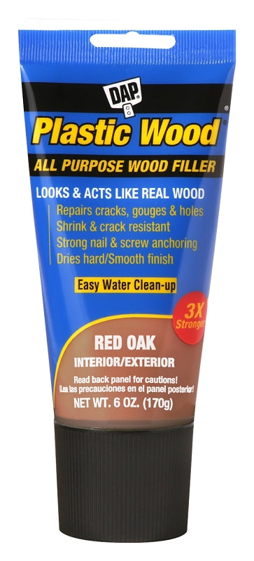 DAP DAP COLORmaxx 7079800583 Wood Filler, Paste, Slight, Red Oak, 6 oz Tube PAINT DAP