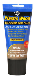 DAP DAP COLORmaxx 7079800584 Wood Filler, Paste, Slight, Walnut, 6 oz Tube PAINT DAP
