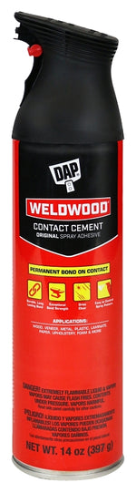 DAP DAP 7079800120 Contact Cement Spray Adhesive, Solvent, Clear, 24 hr Curing, 14 oz Aerosol Can PAINT DAP