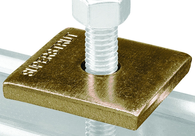 SUPERSTRUT SuperStrut 200 Series ZAB2413/8-10 Square Conduit Washer, Stainless Steel, Galvanized, Gold ELECTRICAL SUPERSTRUT