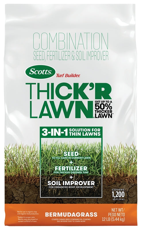 SCOTTS Scotts 30177 Thick'R Lawn Bermuda Grass Seed, 12 lb Bag LAWN & GARDEN SCOTTS