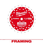 MILWAUKEE Milwaukee 48-40-0740 Circular Saw Blade, 7-1/4 in Dia, 5/8 in Arbor, 24-Teeth, Carbide Cutting Edge TOOLS MILWAUKEE