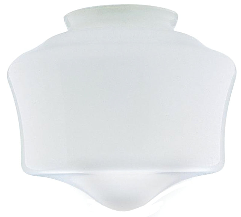WESTINGHOUSE Westinghouse 8557800 Light Shade, 7-1/4 in Dia, Schoolhouse, Glass, White