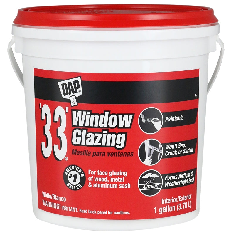 DAP DAP 12019 Window Gazing, Paste, Slight, White, 1 gal Tub