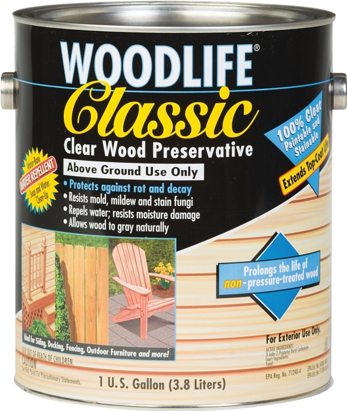 WOODLIFE Wolman 00903 Preservative, Clear, Liquid, 1 gal, Can