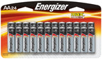 ENERGIZER BATTERY Energizer E91 E91BP-24 Battery, 1.5 V Battery, 2779 mAh, AA Battery, Alkaline, Manganese Dioxide, Zinc, Black ELECTRICAL ENERGIZER BATTERY