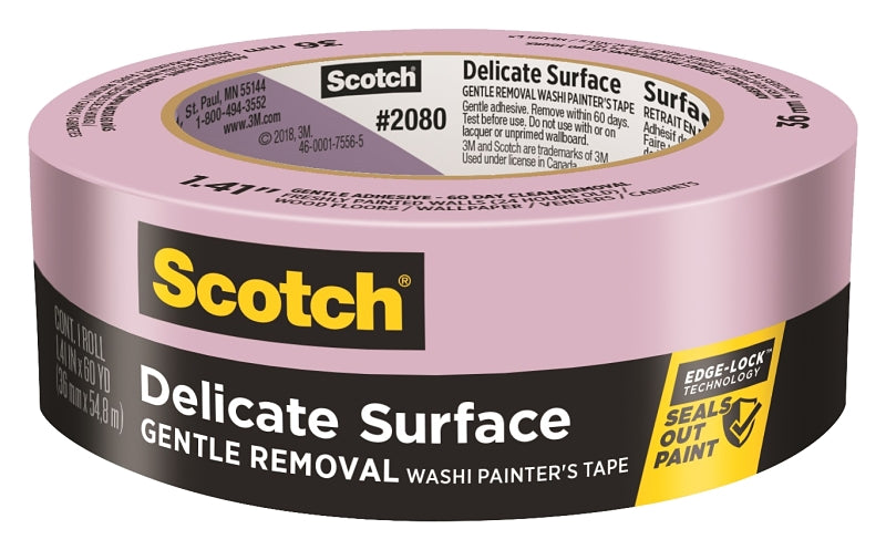 SCOTCH Scotch 2080-36EC Painter's Tape, 60 yd L, 1.41 in W, Purple PAINT SCOTCH