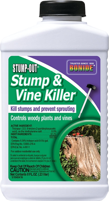 BONIDE Bonide 274 Stump and Vine Killer, Liquid, Gold/Yellow, 8 oz Bottle