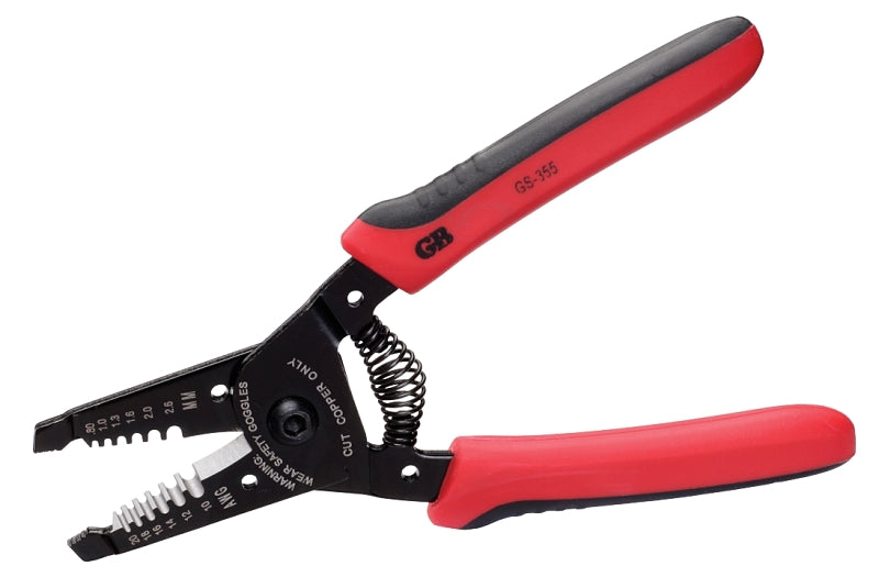 GB Gardner Bender GS-355 Wire Stripper, 20 to 10 AWG Wire, 20 to 10 AWG Solid, 22 to 12 AWG Stranded Stripping ELECTRICAL GB