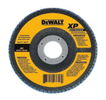 DEWALT DEWALT DW8357 Flap Disc, 4-1/2 in Dia, 5/8-11 Arbor, Coated, 60 Grit, Medium, Zirconia Abrasive, Fiberglass Backing TOOLS DEWALT