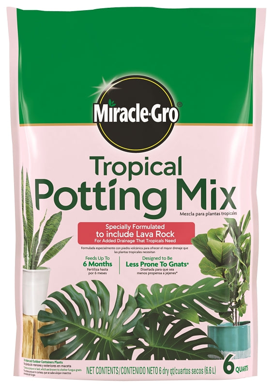 MIRACLE-GRO Miracle-Gro 71276430 Series Tropical Potting Mix, 6 qt Bag