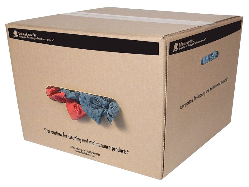 BUFFALO INDUSTRIES LLC Buffalo 10084 T-Shirt Cloth Rags, Cotton, Multi-Color