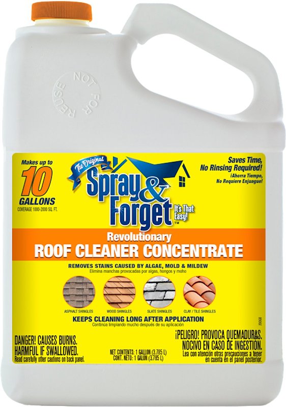 SPRAY&FORGET Spray & Forget SFRCG04 Roof Surface Cleaner, Liquid, Orange, 1 gal