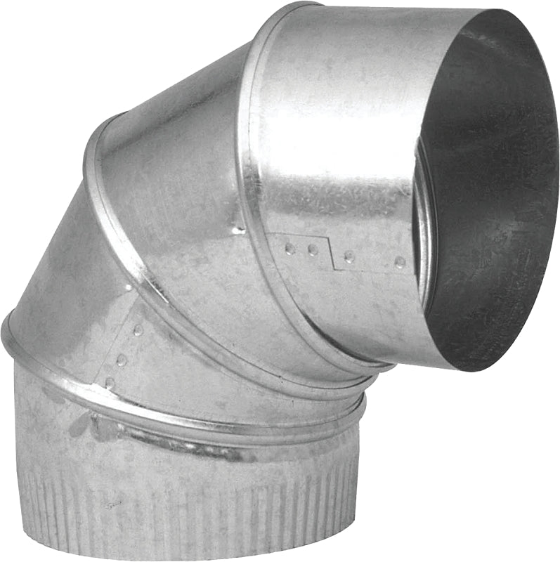 IMPERIAL Imperial GV0296 90 deg Adjustable Elbow, 6 in Connection, 30 ga Gauge, Steel, Galvanized