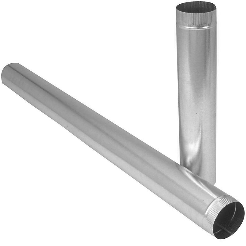 IMPERIAL Imperial GV0346 Duct Pipe, 3 in Dia, 24 in L, 30 Gauge, Galvanized Steel, Galvanized