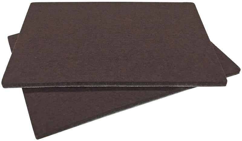 SHEPHERD Shepherd Hardware 9860 Blanket Furniture Pad, Felt, Brown, 4-1/4 in L, 6 in W, 5 mm Thick, Rectangular