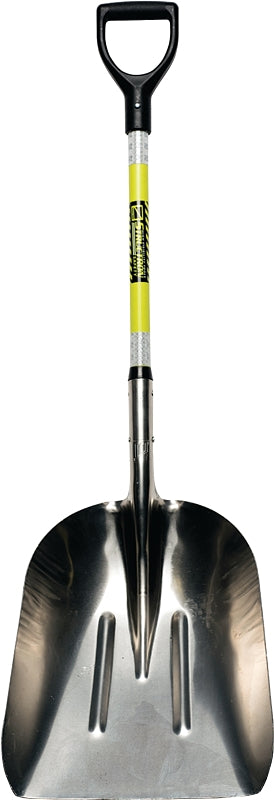 SEYMOUR Structron 49755 Grain Scoop, 15-1/4 in W Blade, 19 in L Blade, Aluminum Blade, Fiberglass Handle, D-Shaped Handle