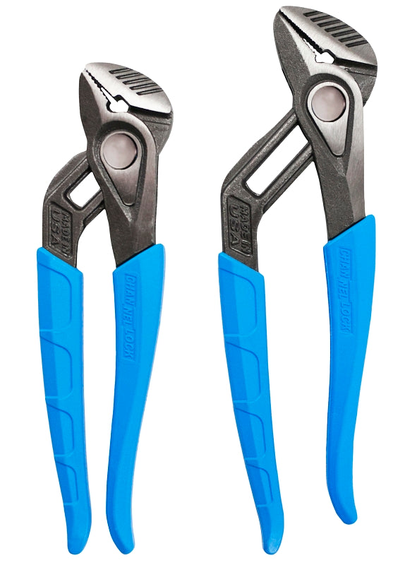 CHANNELLOCK Channellock SpeedGrip Series GS-1X Tongue and Groove Plier Set, 2-Piece, HCS, Blue, Specifications: 2 in Jaw Capacity TOOLS CHANNELLOCK