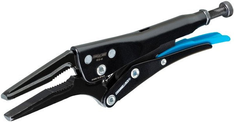 CHANNELLOCK Channellock 103-6 Long Nose Locking Pliers, 6 in OAL, 2.17 in Jaw Opening, Lever Handle