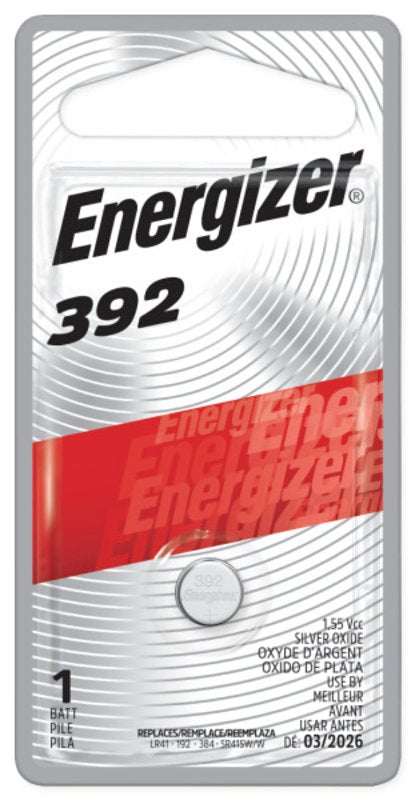 ENERGIZER BATTERY Energizer 392BPZ Coin Cell Battery, 1.5 V Battery, 44 mAh, Silver Oxide