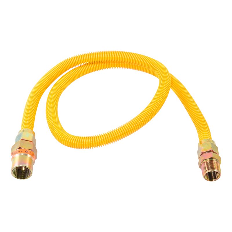 CASH ACME Eastman 30YE54V548B Gas Connector, 48 in L, 3/4 in, FIP x MIP, Stainless Steel, 5/8 in OD