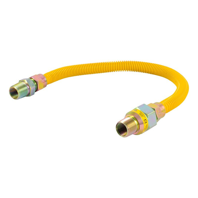 CASH ACME Eastman 30YE50V024B Gas Connector, 1/2 in, MIP, Stainless Steel, 24 in L, 5/8 in OD PLUMBING, HEATING & VENTILATION CASH ACME