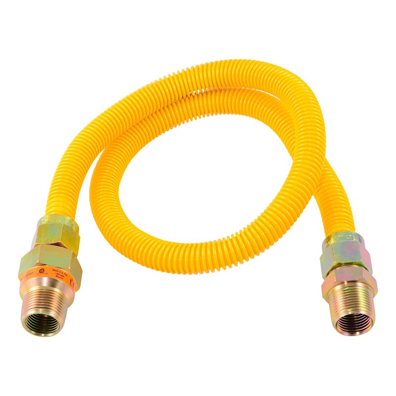 CASH ACME Eastman 30YE54V436B Gas Connector, 3/4 in, FIP x MIP, Stainless Steel, Epoxy-Coated, 36 in L, 5/8 in OD