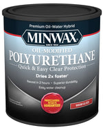 MINWAX Minwax 630150444 Polyurethane, Gloss, Liquid, Clear, 1 qt, Can PAINT MINWAX