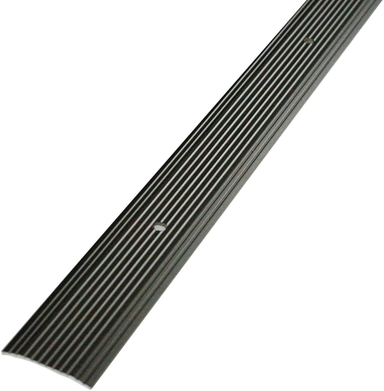 M-D M-D 43872 Seam Binder, 36 in L, 1-1/4 in W, Fluted Surface, Aluminum, Pewter