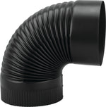 IMPERIAL Imperial BM0025 Stove Pipe Elbow, 90 deg Angle, 8 in, 24 Gauge, Steel, Black PLUMBING, HEATING & VENTILATION IMPERIAL
